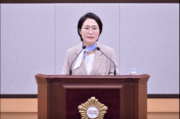 ▲ 민덕희 의원 자유발언 모습 ⓒ여수시의회