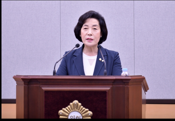 ▲ 진명숙 의원 자유발언 모습 ⓒ여수시의회