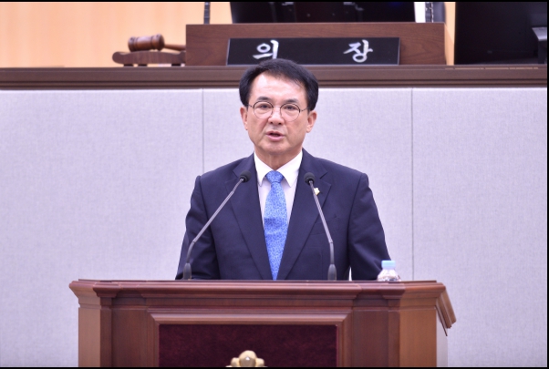 ▲ 강재헌 의원 자유발언  ⓒ여수시의회