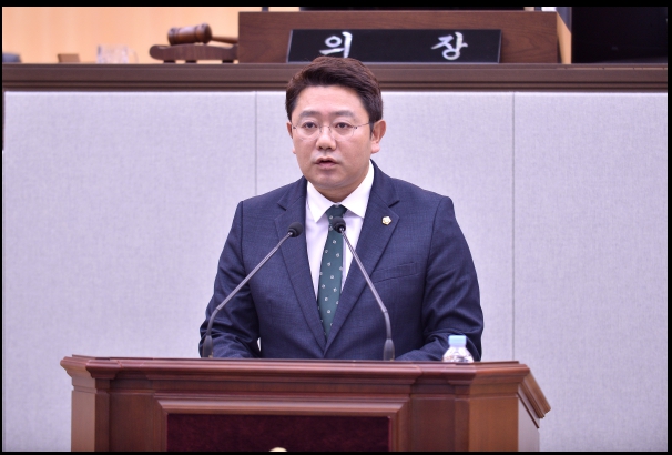 ▲최정필 의원 자유발언 모습 ⓒ여수시의회 