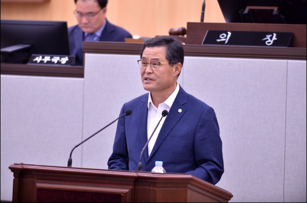 ▲김종길 의원 자유발언 모습 ⓒ여수시의회 