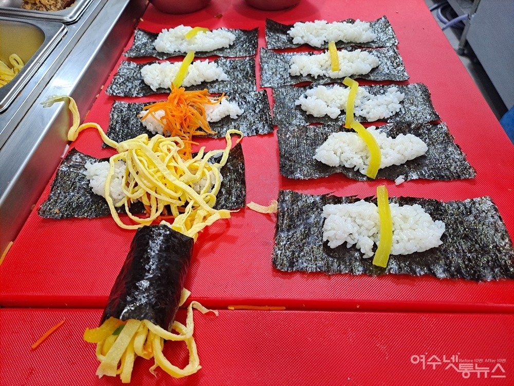 ▲ 여수 문수동 포슬포슬 꼬마김밥집의 꼬마김밥이다. ⓒ조찬현