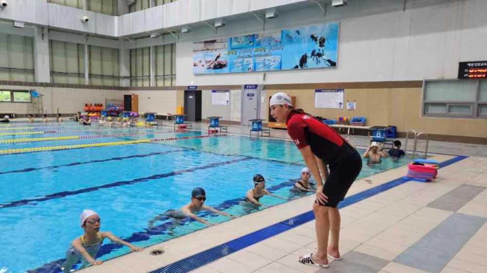 ▲‵2025년 초등교원 생존수영 직무연수' 강의 모습 ⓒ해양경찰교육원