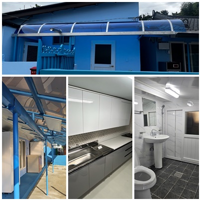 ▲전기설비,화장실, 부엌, 케노피 설치 등 공사 후 사진 ⓒ쌍봉복지관