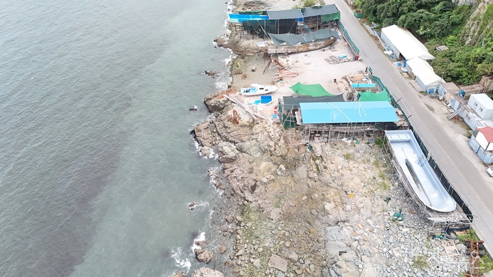 ▲ 여수 돌산 진목마을 인근 조선소 전경이다. ⓒ독자 제공