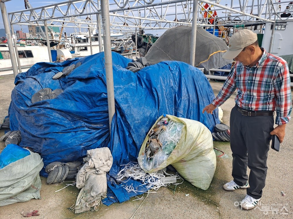 ▲ 서부어촌계 최춘규 어촌계장은 쓰레기 처리를 위한 집하장 설치가 시급하다고 했다. ⓒ조찬현