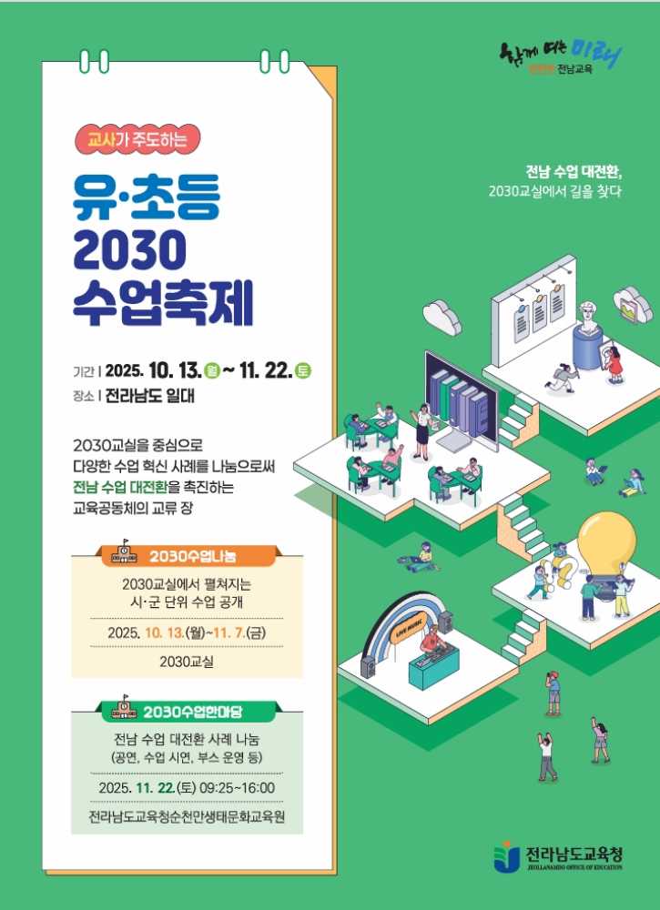▲유·초등 2030수업축제 포스터  ⓒ전라남도교육청