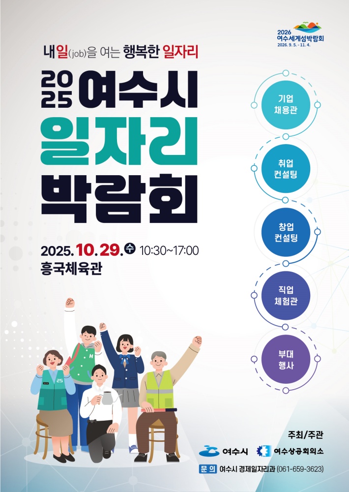 ▲‘2025 여수시 일자리 박람회’ 포스터 ⓒ여수시