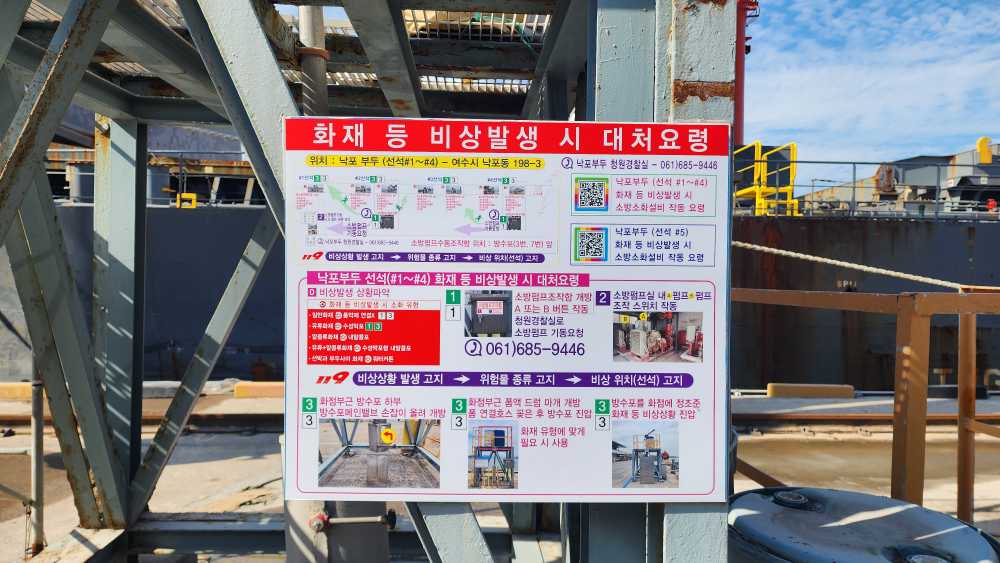 ▲현장 설치사진 ⓒ여수광양항만공사