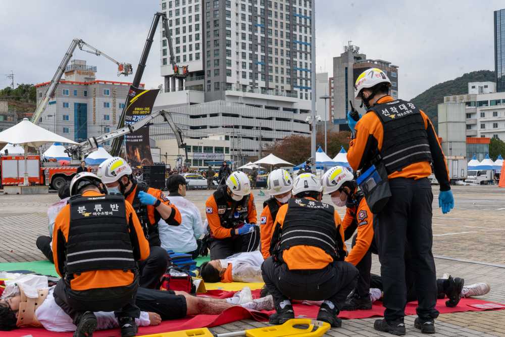 ▲『2025년 긴급구조훈련』 및 『다수사상자 구급대응훈련』에서 전라남도 평가 모두 1위 ⓒ여수소방서