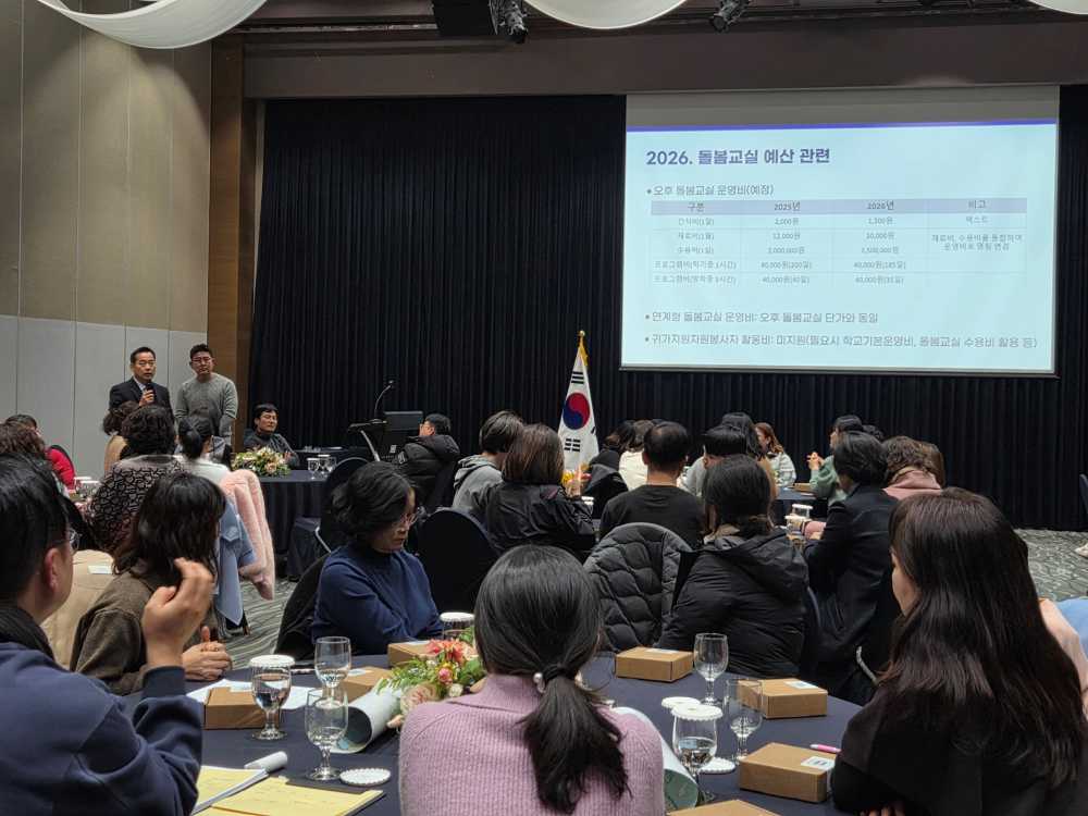 ▲12월 4일 여수에서 늘봄·방과후학교 업무담당자 역량강화 협의회’가 진행되고 있다. ⓒ전라남도교육청