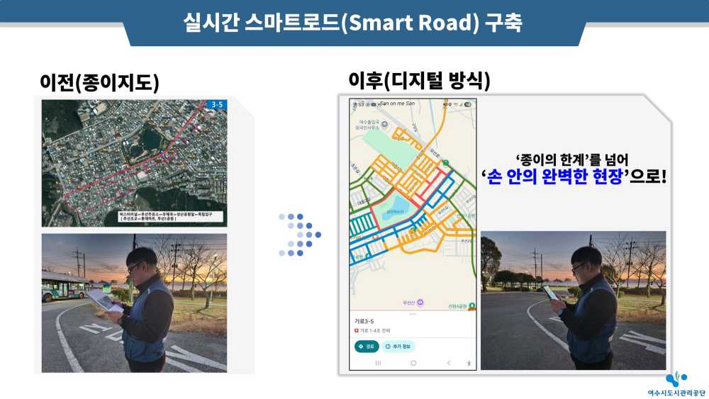 ▲ 2실시간 스마트 로드(Smart Road) 구축 ⓒ여수시도시관리공단