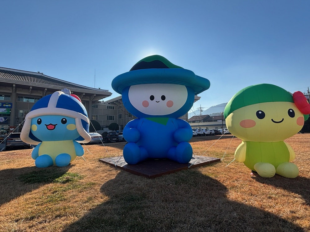 ▲ 여수시청 본청사 잔디광장에 설치된 다섬이 조형물(좌 장군이, 우 오동이) ⓒ여수시