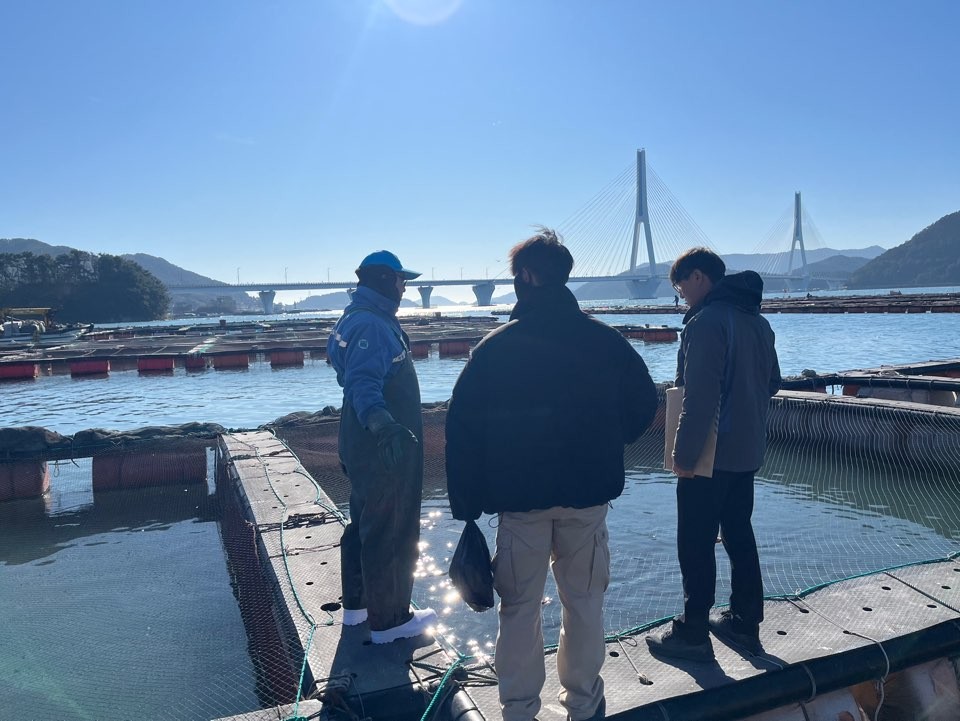 ▲여수시가 1월 14일 오전 10시를 기해 가막만과 여자만 해역에 저수온 주의보가 발령됨에 따라, 양식어가 피해 최소화를 위한 전방위적 예방 활동에 나섰다. ⓒ여수시