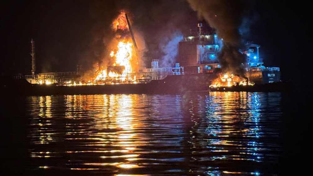 ▲ 8월 여수 A정박지 선박 화재  ⓒ여수해양경찰서