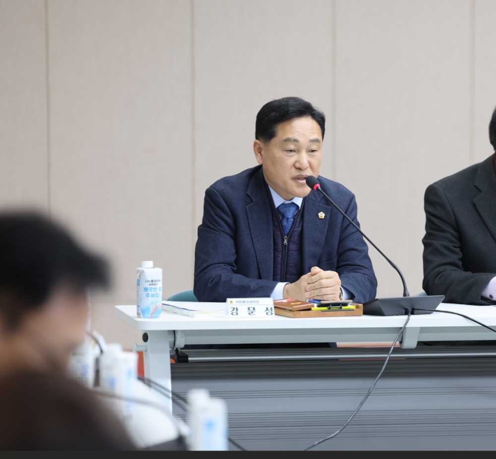 ▲ 강문성 도의원 간담회 모습 ⓒ전라남도의회