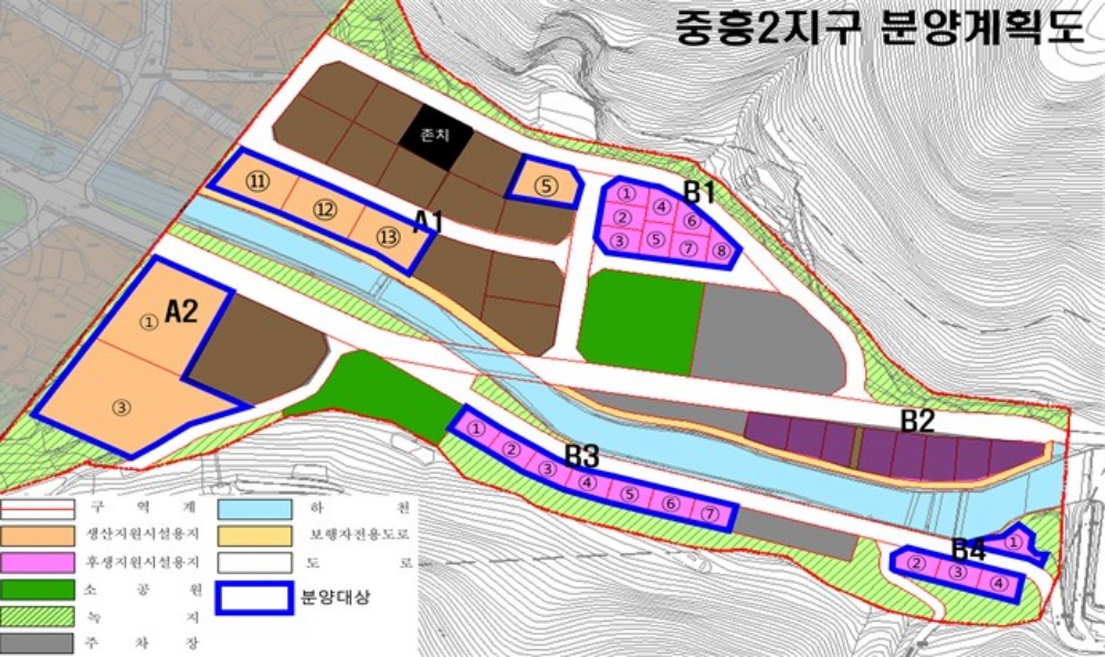 ▲ 중흥2지구 분양계획도 ⓒ여수시