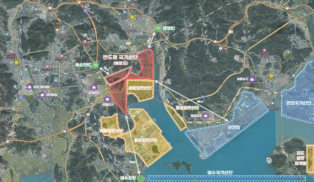 ▲RE100 반도체 국가산단 유치 후보지 ⓒ순천시