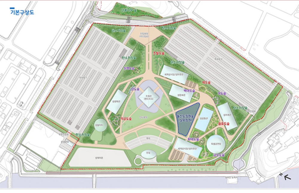 ▲ 2026여수세계섬박람회장 기후대응도시숲 기본구상도 ⓒ여수시