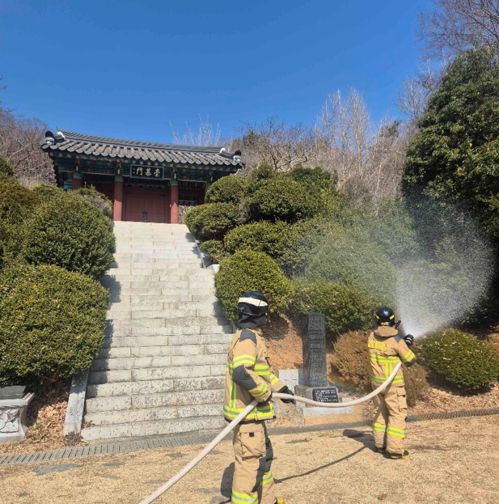 ▲ 산불 훈련 모습 ⓒ여수소방서