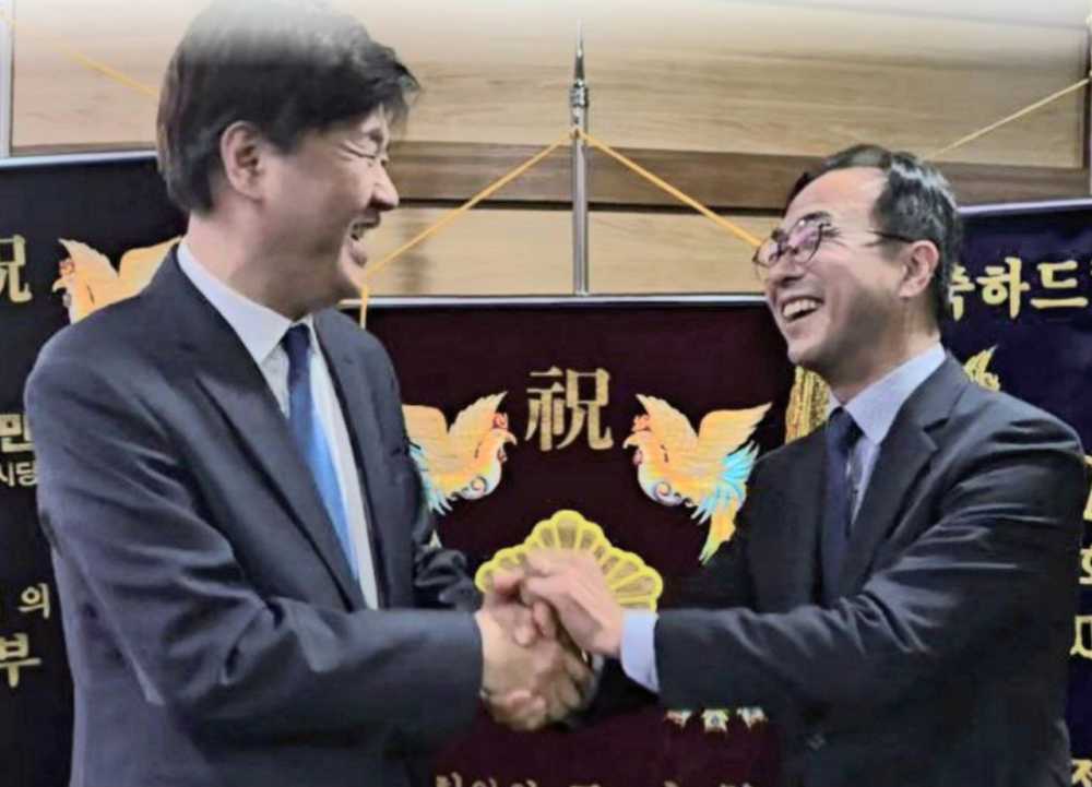 ▲ 김용 전 경기도 대변인과 서영학 여수시장 예비후보 ⓒ서영학 예비후보실