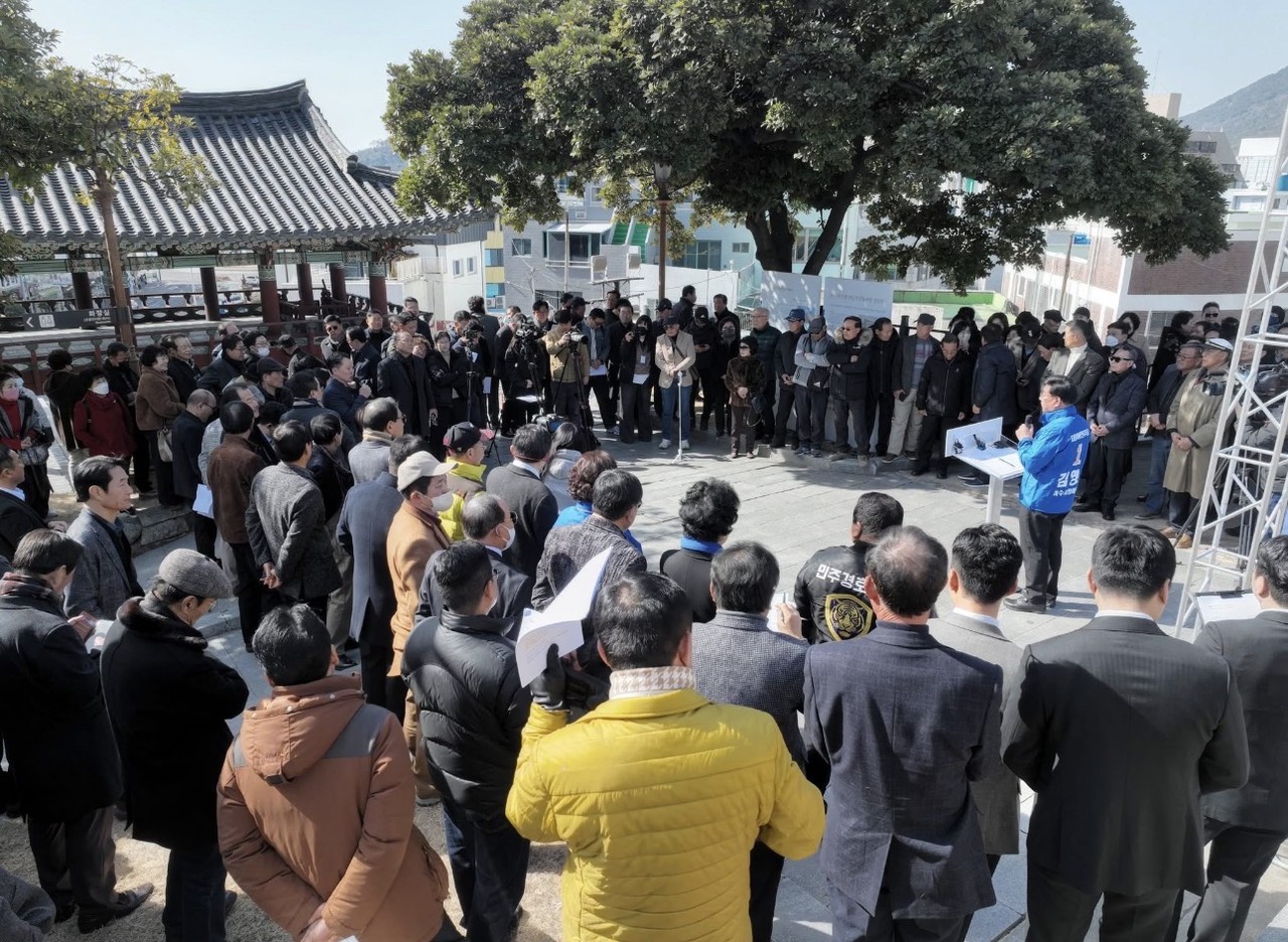 ▲ 김영규 여수시장 예비후보 연설 ⓒ김영규