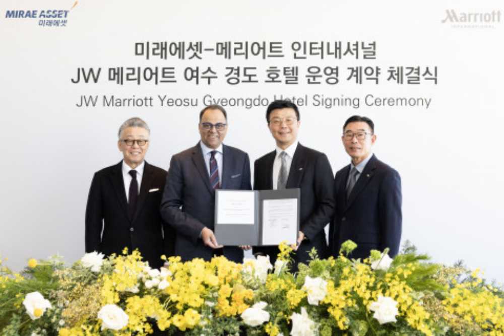 ▲ JW 메리어트 여수 경도 호텔’ 운영 계약 체결식이 열렸다 ⓒ메리어트 인터내셔널 홍보대행