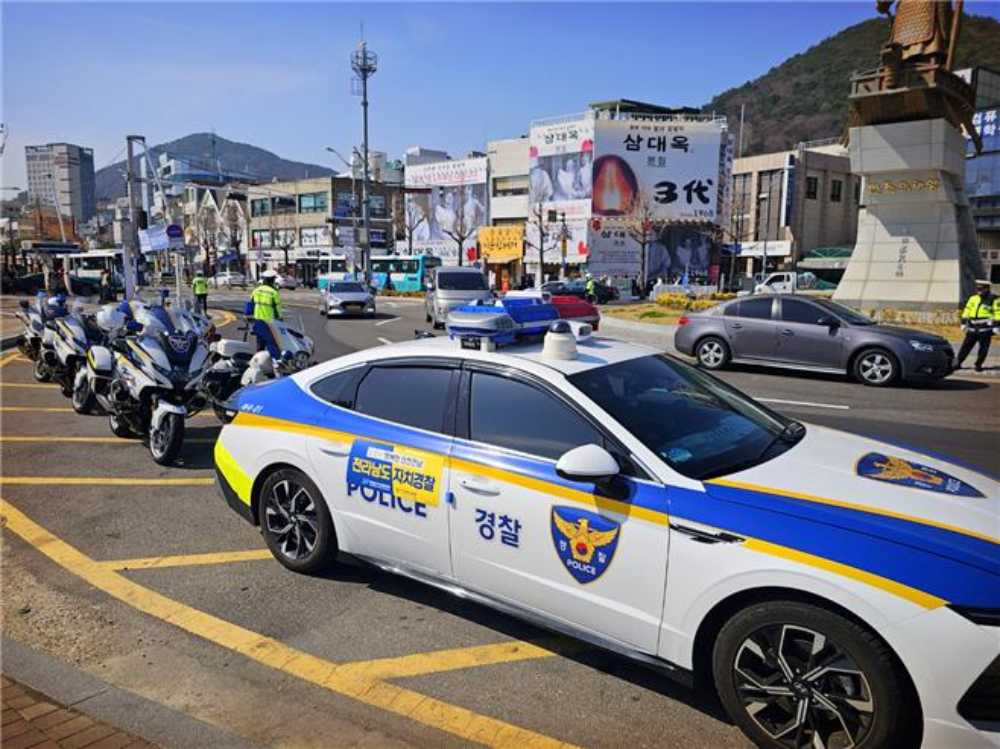 ▲ 교통법규 위반행위에 대한 집중 단속 ⓒ여수경찰서