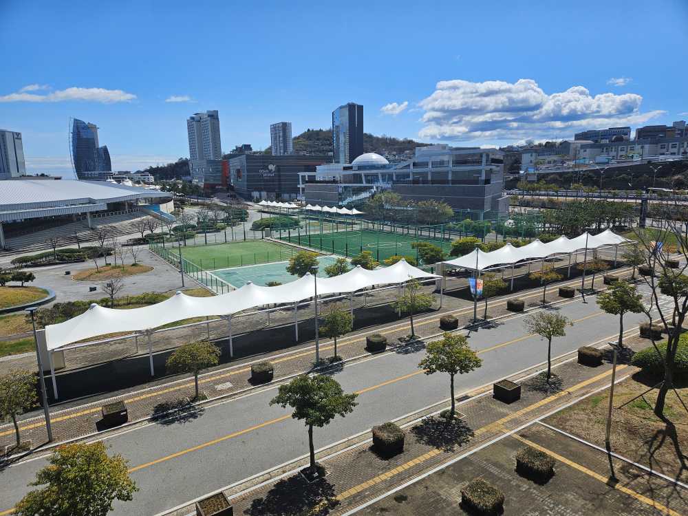 ▲여수세계박람회장 내 체육시설 ⓒ여수광양항만공사